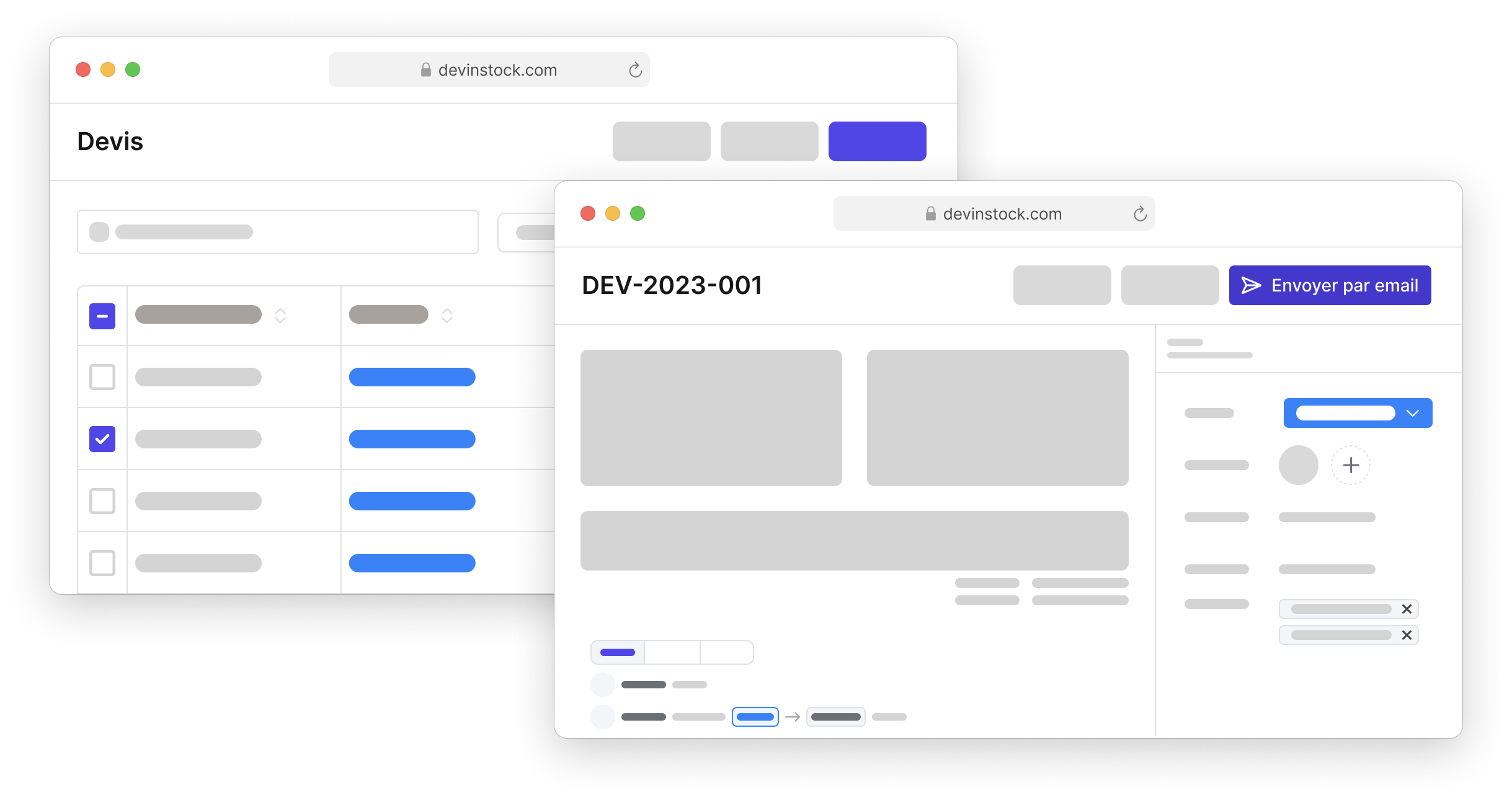 devinstock consulter devis